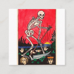 Die Death Tarot Card Quadratische Visitenkarte