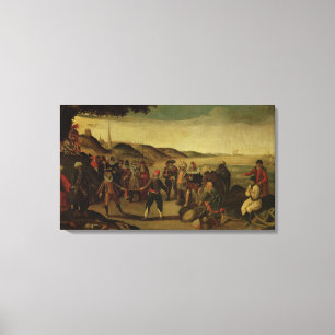 Die Debatte über dem goldenen Taktstock Leinwanddruck