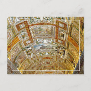Die Decke in der Gallery of Maps, Museen des Vatik Postkarte