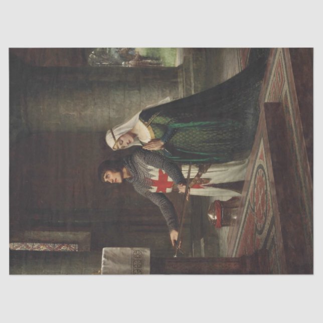 Die Dedication (der mittelalterliche Ritter und se Seidenpapier (Vorderseite)