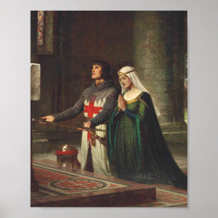 Die Dedication von Edmund Blair Leighton 1908 Poster