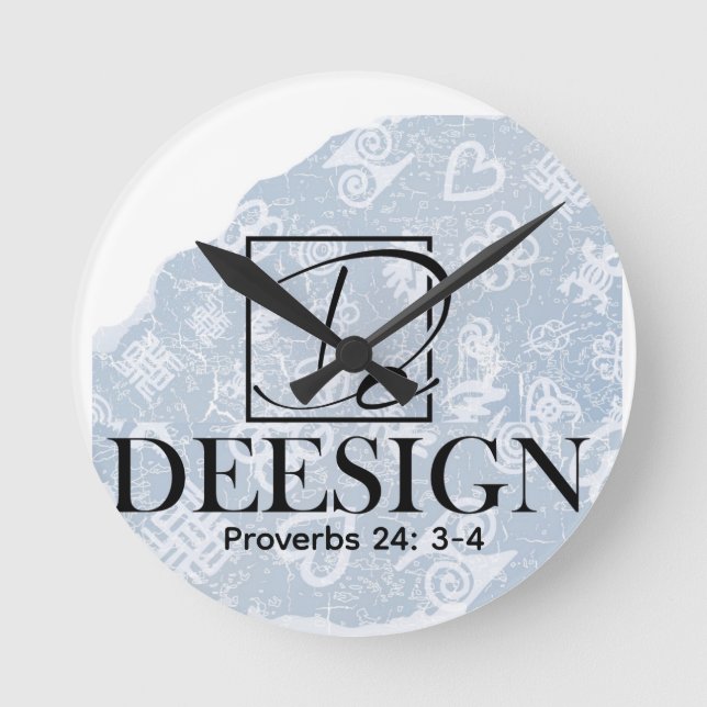 Die Deesign-Kollektiv-Schaltfläche Runde Wanduhr (Vorderseite)