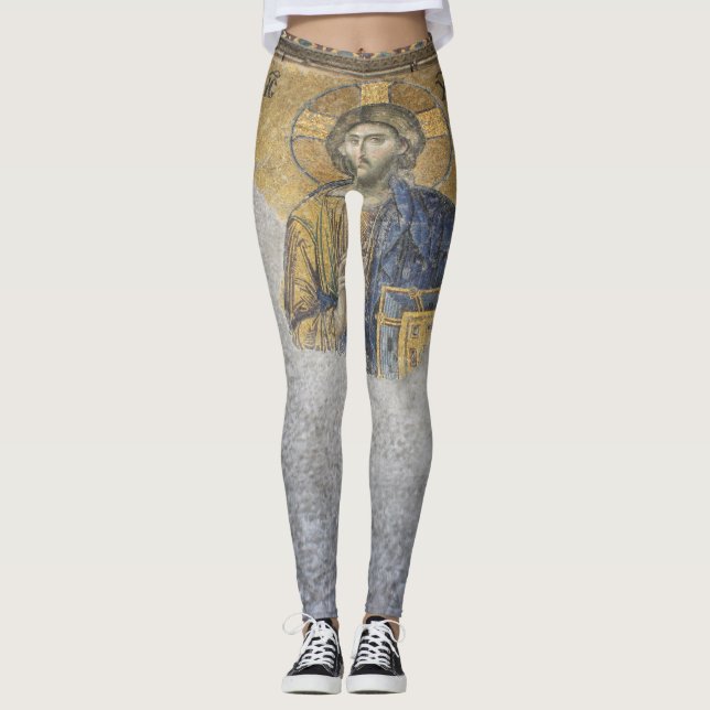 Die Deesis Mosiac Upper Gallery Hagia Sophia Leggings (Vorderseite)