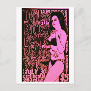 Die Defilers Garage Rock Flyer Postcard Postkarte