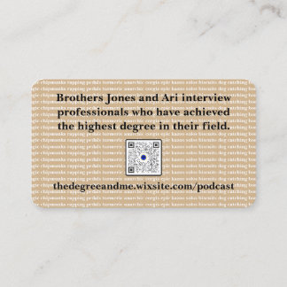 Die Degree and Me Business Card Visitenkarte