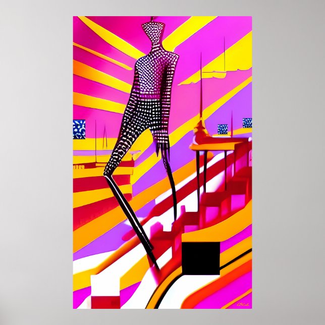 Die Deklination von Slick-Slax auf der Rolltreppe Poster (Vorne)