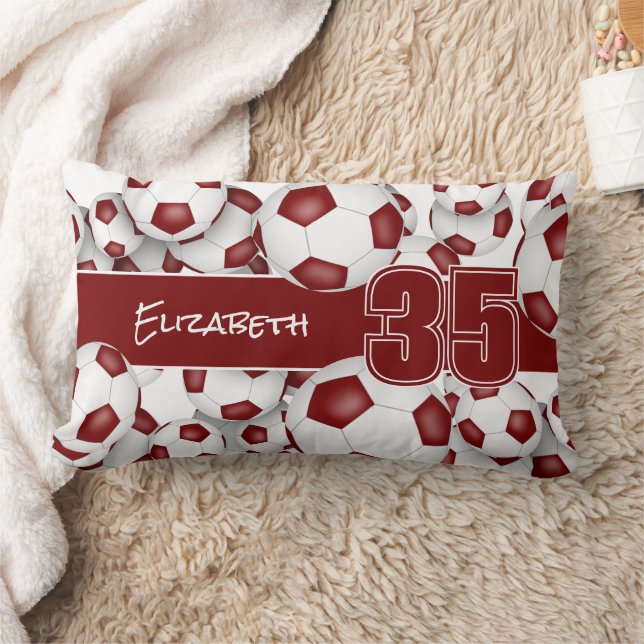 Die Dekoration der Fußballbälle in Mannschaftsfarb Lendenkissen (Decke)