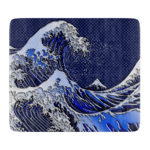 Die Dekoration der großen Hokusai-Wave-Chromfaser Schneidebrett