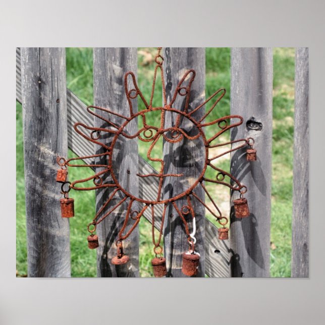 Die Dekoration der Sonnenschutzgitter auf Zaun (Vorne)