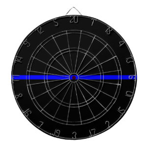 Die Dekoration der symbolträchtigen Thin Blue Line Dartscheibe