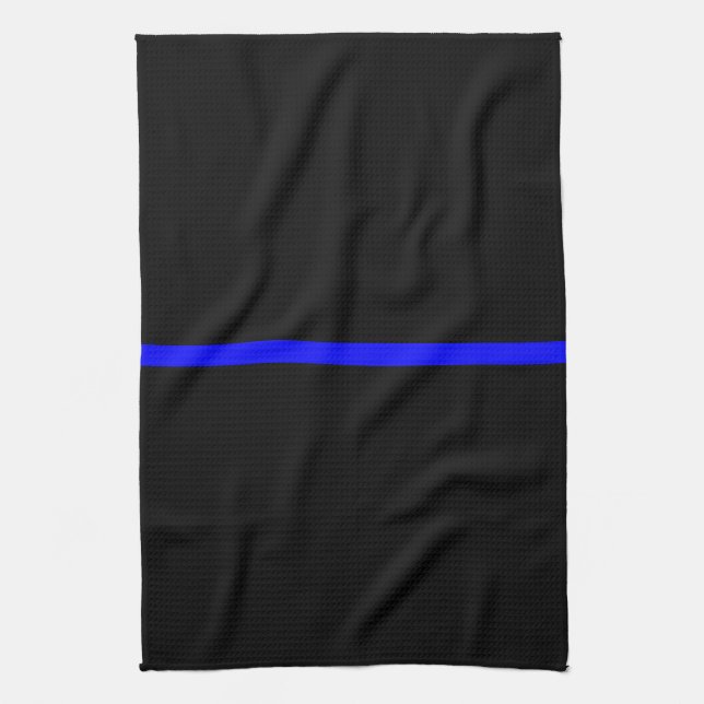 Die Dekoration der symbolträchtigen Thin Blue Line Geschirrtuch (Vertikal)