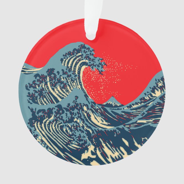 Die Dekoration des Great Hokusai Wave Pops (Vorderseite)