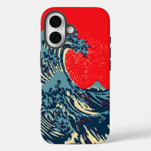 Die Dekoration des Great Hokusai Wave Pops iPhone 16 Hülle