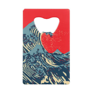 Die Dekoration des Great Hokusai Wave Pops Kreditkartenflaschenöffner