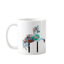 "DIE DEKORATIVE TASSE DES CAROUSEL HORSE" KAFFEE-T