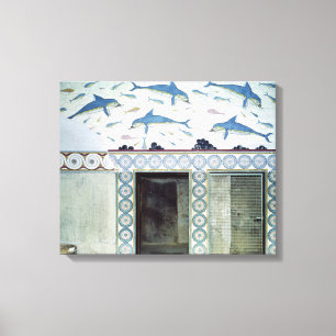 Die Delphin-Freskos im Badezimmer der Königin Leinwanddruck