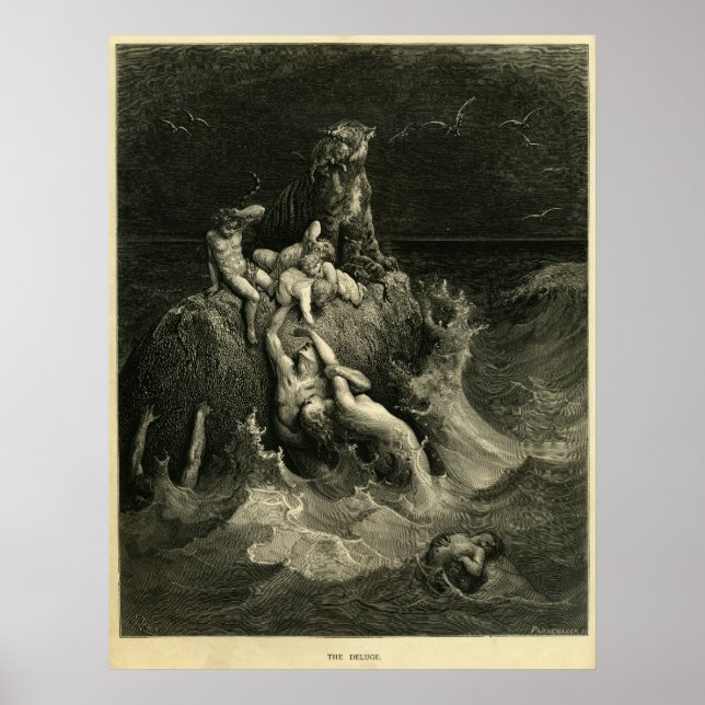 Die Deluge von Gustave Dore auf der Basis von Noah Poster (Vorne)