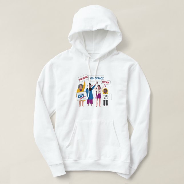 Die Demokratie funktionieren lassen Hoodie (Design vorne)
