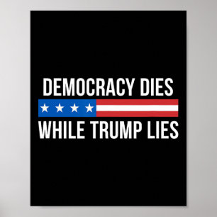 Die Demokratie stirbt, während Trump lügt - Poster