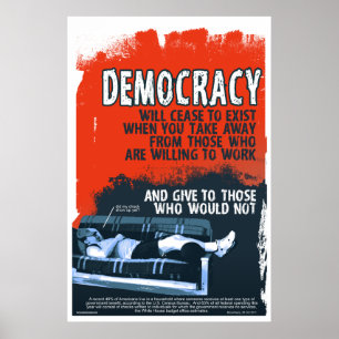 Die Demokratie wird aufhören (24x36) Poster