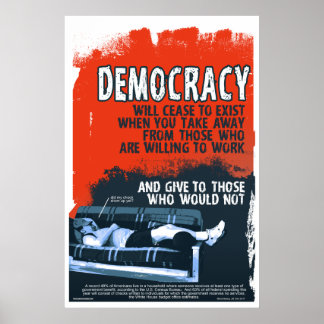 Die Demokratie wird aufhören (24x36) Poster