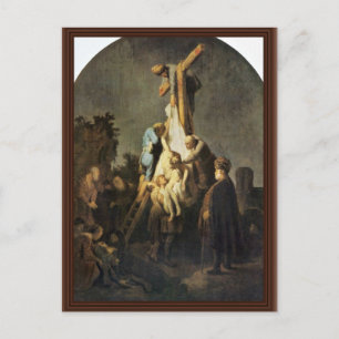 Die Deposition. von Rembrandt Van Rijn Postkarte