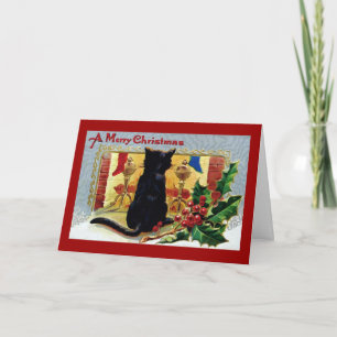 Die Der Meow-Weihnachtskarte der Katze Feiertagskarte