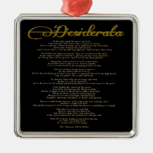 Die Desiderata "Desired Things" Ornament Aus Metall