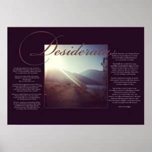 Die Desiderata Poster