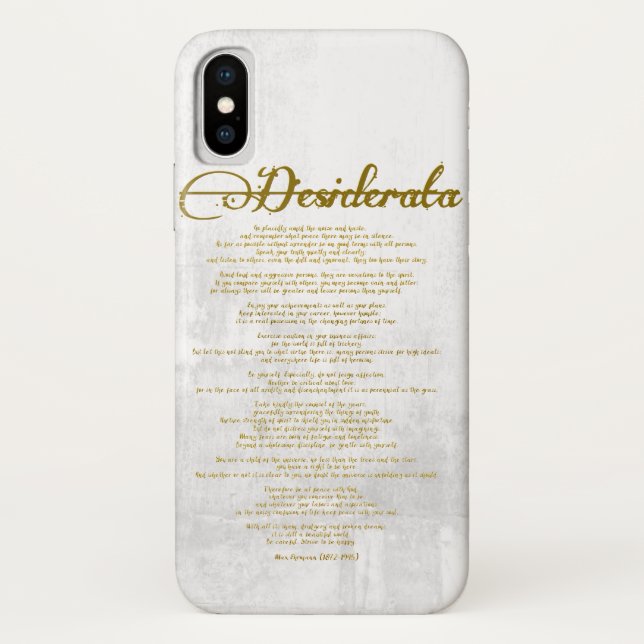 Die Desiderata "Wünsche" Case-Mate iPhone Hülle (Rückseite)