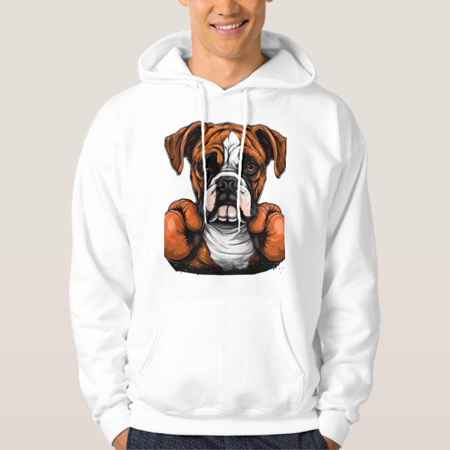 Die Designer-Kunst von BoxerLoveK9 Hoodie (Vorderseite)