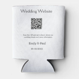 Die Details Hochzeitswebsite scannen QR hinzufügen Dosenkühler