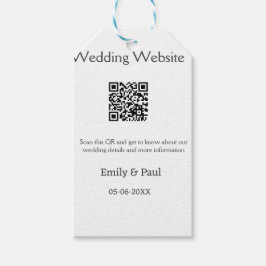 Die Details Hochzeitswebsite scannen QR hinzufügen Geschenkanhänger