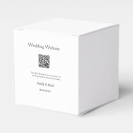 Die Details Hochzeitswebsite scannen QR hinzufügen Geschenkschachtel