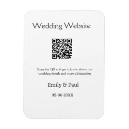 Die Details Hochzeitswebsite scannen QR hinzufügen Magnet