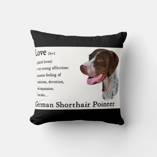 Die deutsche Kurzzeiterie-Liebe ist Kissen (Vorderseite)