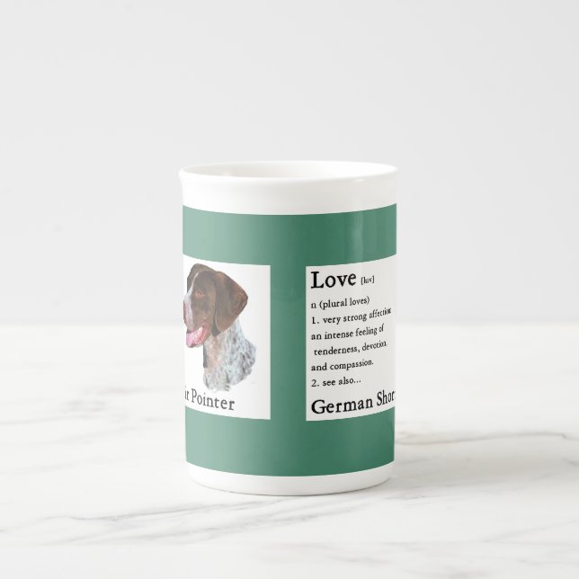 Die deutsche Kurzzeiterie-Liebe ist Prozellantasse (Vorderseite)