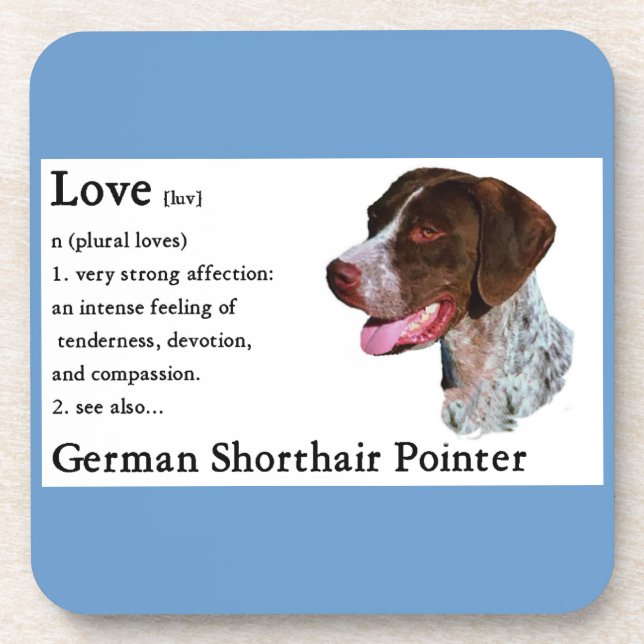 Die deutsche Kurzzeiterkunst-Liebe ist Getränkeuntersetzer (Vorderseite)