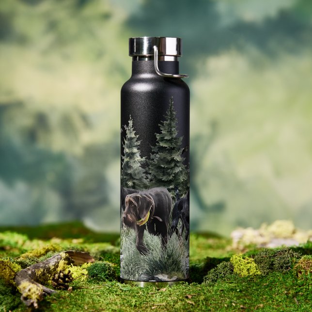 Die deutschen Drahthaar-Zeiger, Kunst Trinkflasche (Außenbereich)