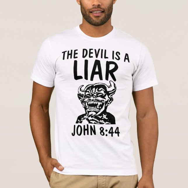 DIE DEVIL (Satan) IST EIN LEICHTER, Christlicher T T-Shirt (Vorderseite)