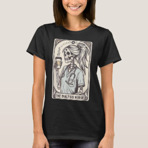 Die Dialyse-Krankenschwester Halloween-Skelett Kra T-Shirt