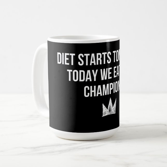Die Diät beginnt morgen - heute essen wir wie Cham Kaffeetasse (Vorderseite Links)
