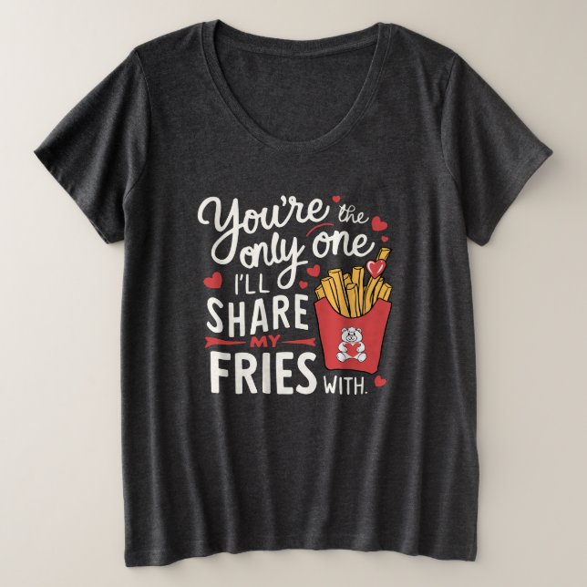 Die, die ich meine Freunde mit lustigen Valentinen Große Größe T-Shirt (Design vorne)