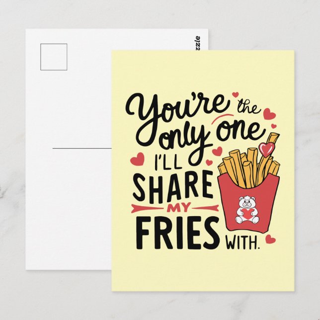 Die, die ich meine Freunde mit lustigen Valentinen Postkarte (Vorne/Hinten)