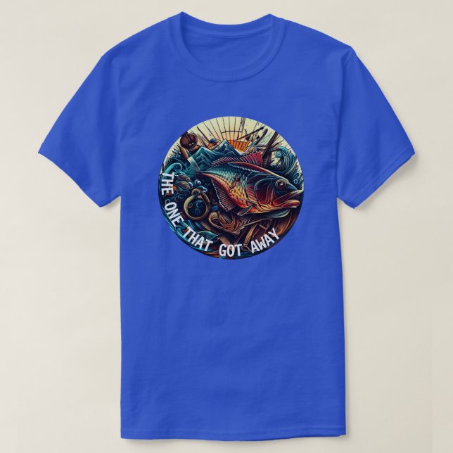 Die, die vom Fischfang Got hat T-Shirt (Design vorne)