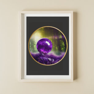 Die digitale Kunst der Amethyst Orb Poster