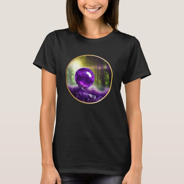 Die digitale Kunst der Amethyst Orb T-Shirt (Vorderseite)