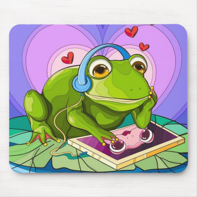 Die digitale Liebe von Frog Mousepad (Vorne)