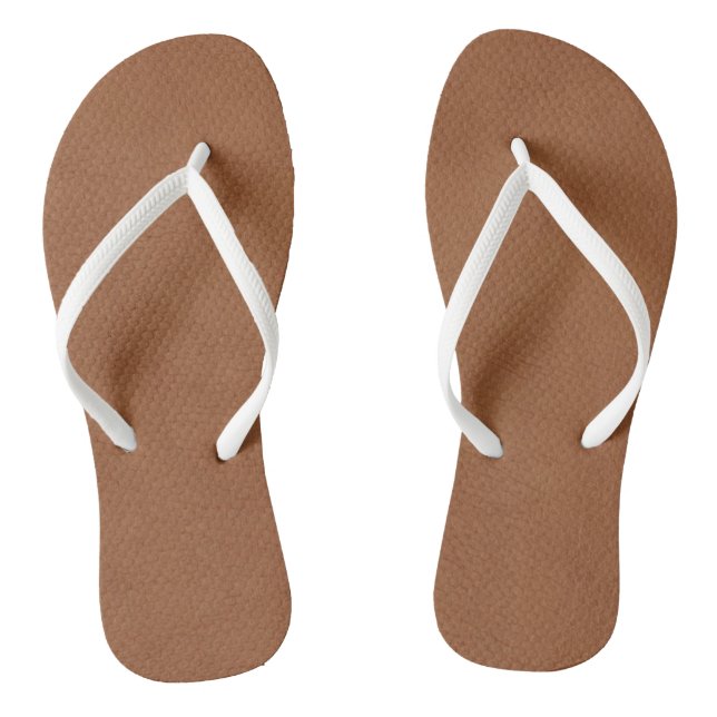 Die digitale Printwerbung von Light Brown Leather Flip Flops (Fußbett)