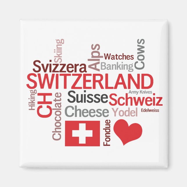 Die Dinge, die ich über die Schweiz Liebe Magnet (Vorne)